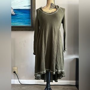 I’m selling this intimately free people asymmetrical dress color olive green S